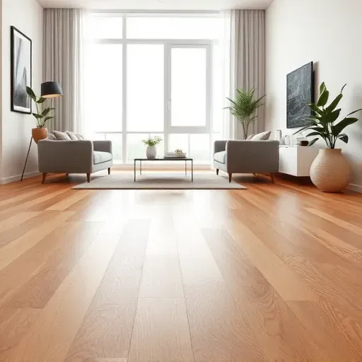 Beautifully installed laminate flooring with natural wood grain textures in a modern Alexandria VA room featuring minimalist decor and soft natural light