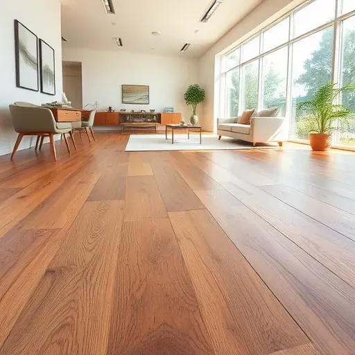 Luxury vinyl plank flooring in a modern Alexandria interior showcasing rich wood grain and natural light.
