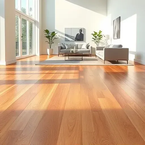 Luxurious hardwood flooring installation in Falls Church VA with polished finish and elegant interior design elements.