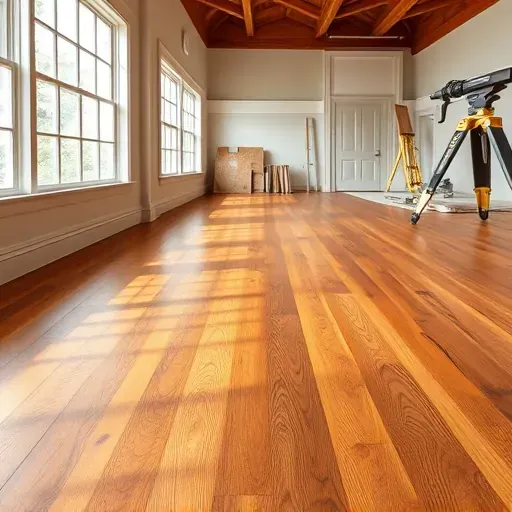Perfect hardwood flooring installation in Clifton VA with intricate grain patterns and professional ambiance.