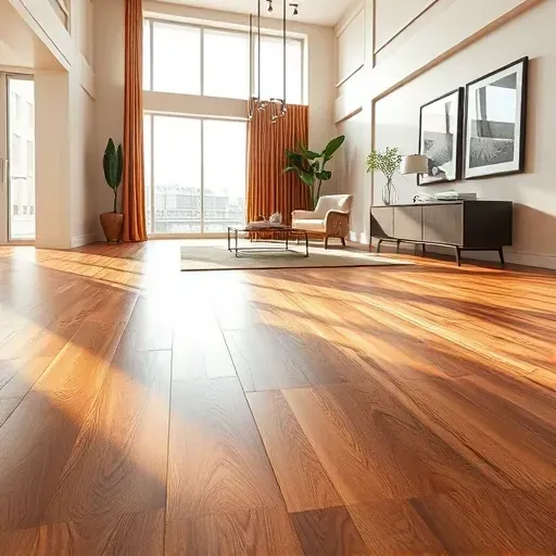 Completed hardwood flooring installation in National Harbor MD, highlighting rich planks, textures, and seamless edges.
