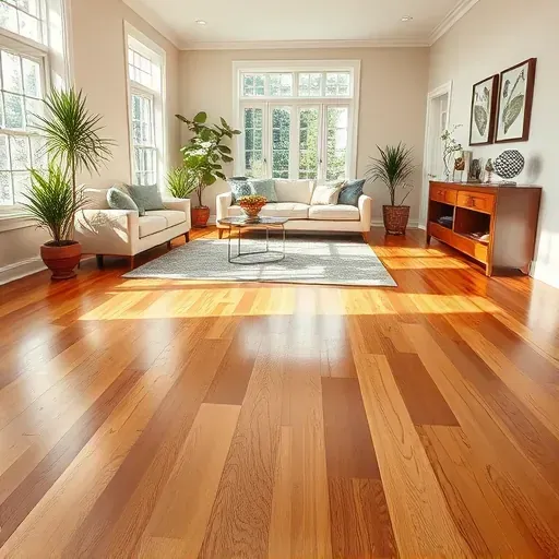 Spacious living area in Clifton, VA featuring polished hardwood floors, stylish furniture, and natural light accents.