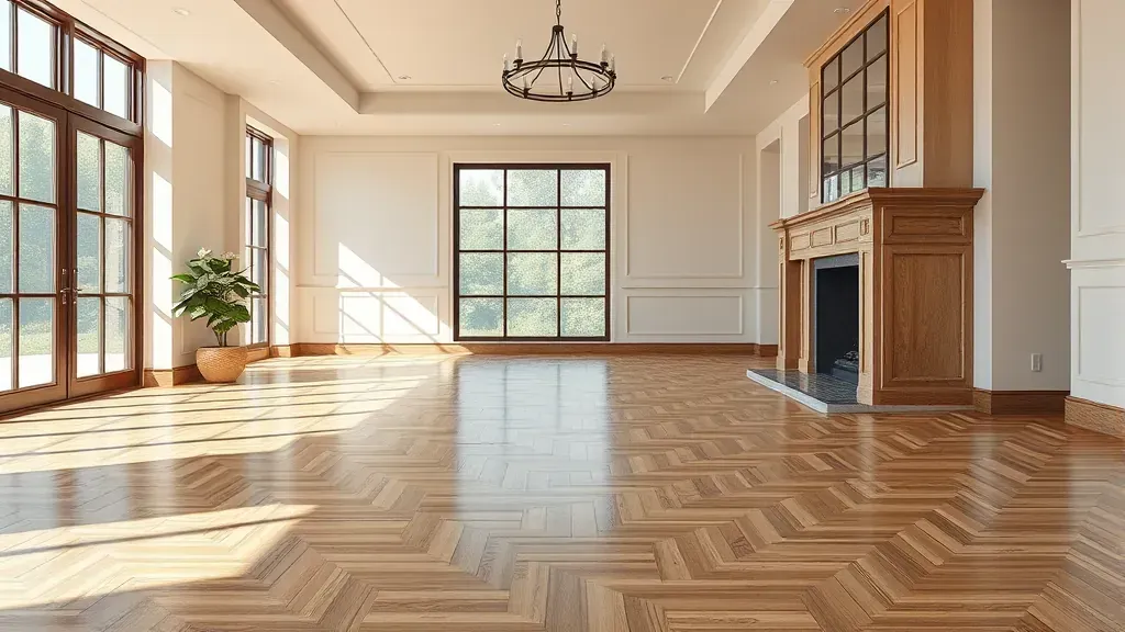 Flooring installation in a modern home in Oxon Hill, MD.