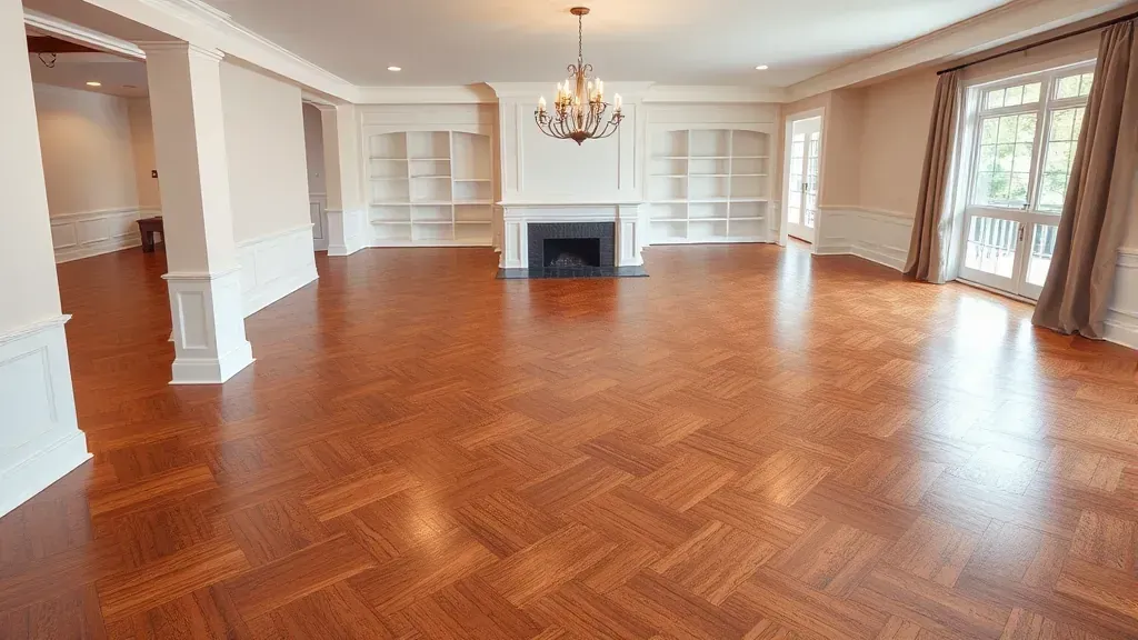 Flooring installation in a modern home in Chevy Chase, MD.