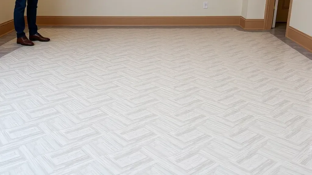 Underlayment installation for LVP projects in Alexandria VA showcasing a skilled worker in action