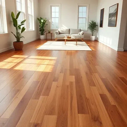 Polished hardwood flooring in a stylish Annandale VA room with neutral walls, modern decor, and natural light.
