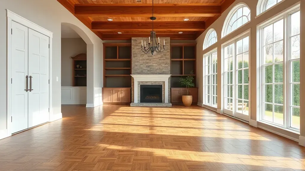 Flooring options for a home in Reston, VA featuring hardwood and carpet selections.
