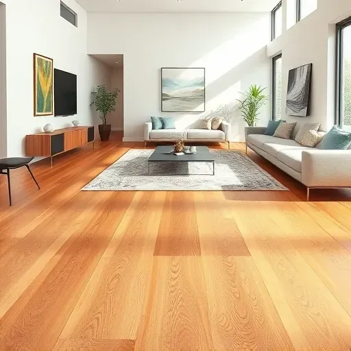 Luxurious Luxury Vinyl Plank flooring in a modern Alexandria VA interior with natural light and stylish decor.