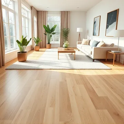 Elegant flooring installation featuring light maple hardwood in a modern Fairfax VA home with stylish decor and natural light.