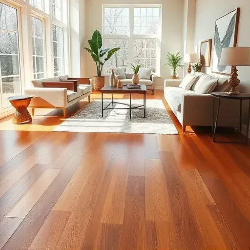 Luxurious hardwood flooring installation in Chevy Chase MD with elegant decor and natural light enhancing the ambiance