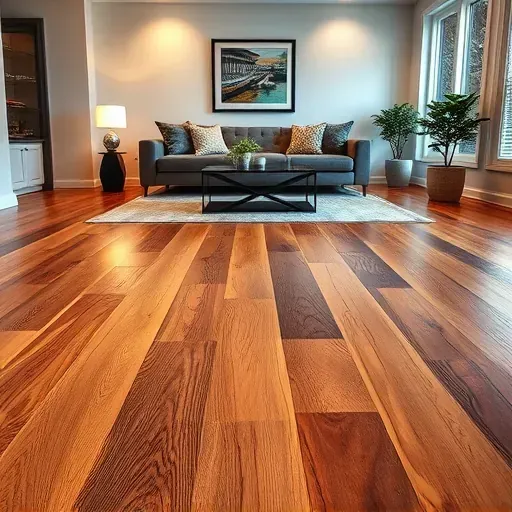 Completed hardwood flooring installation in Potomac MD with polished finish, elegant furnishings, and inviting decor.