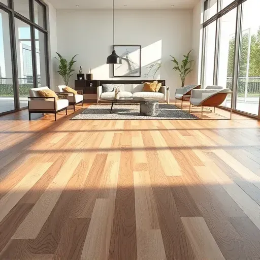 Luxury Vinyl Plank flooring with natural wood grain textures in a modern Alexandria VA interior highlighting craftsmanship and elegance