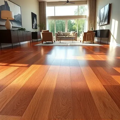 Showcasing a stunning hardwood floor in Oxon Hill MD, with rich tones and elegant deep grain patterns in a refined living space.