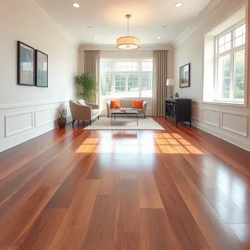 Flooring installation in Fairfax VA showcasing seamless hardwood and tile transition in a spacious, well-lit room.