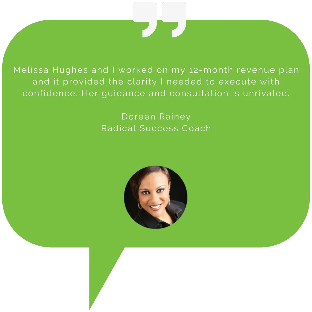 Testimonial for Melissa Hughes