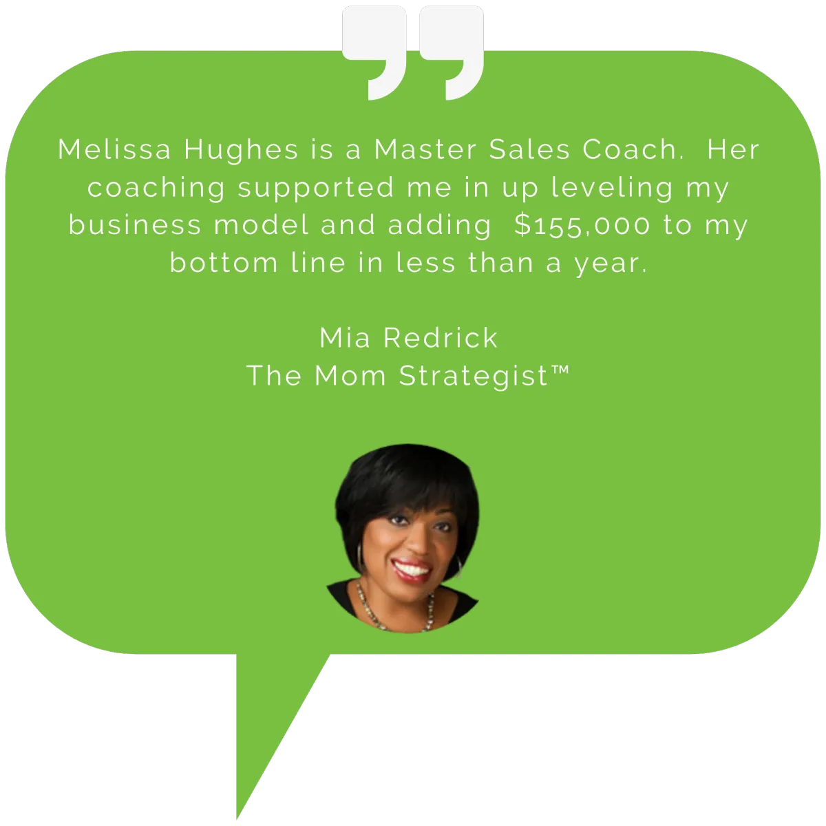 Testimonial for Melissa Hughes