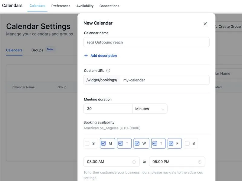 Objective Calendar Booking