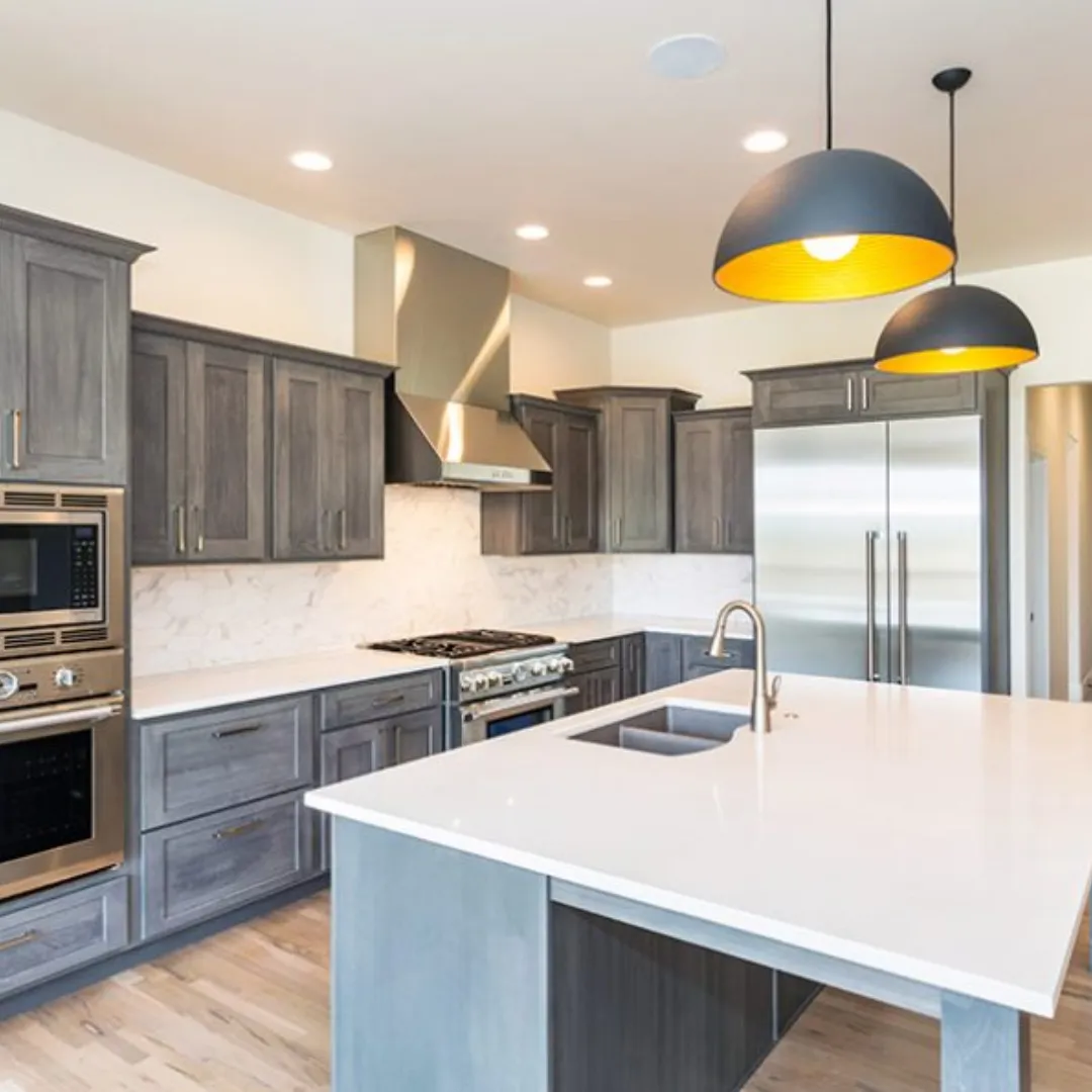 Bright staged kitchen prepared with professional real estate listing cleaning