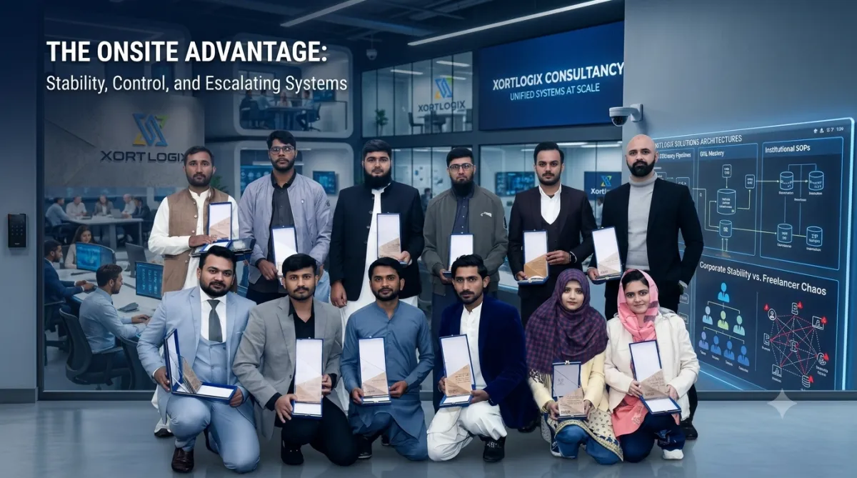 The unified onsite engineering team at XortLogix executing enterprise automation systems.