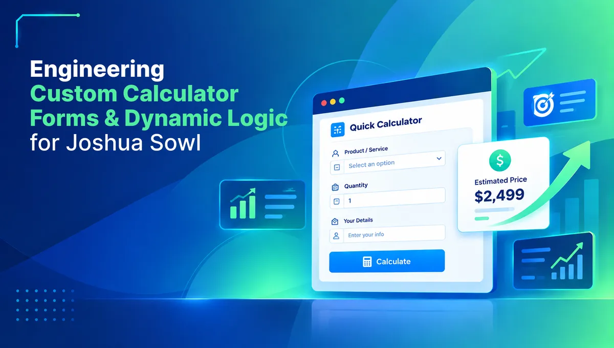 Professional team discussing custom calculator web forms