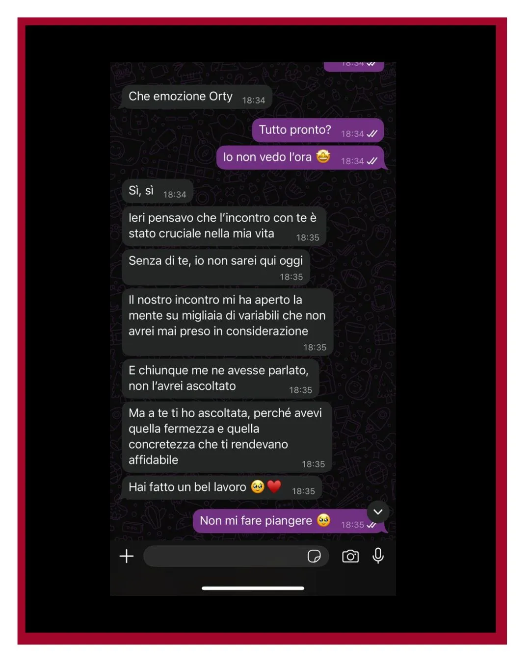 Testimonianza di una cliente