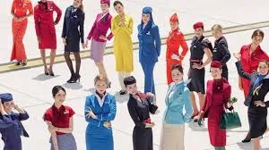 flight attendants from 17 different airlines networking Delta, Norse, United, American Airlines, training for flight attendants , uniform, jet blue, spirit, frontier, sowthwest, alaska, hawaii, PSA, allegiant 