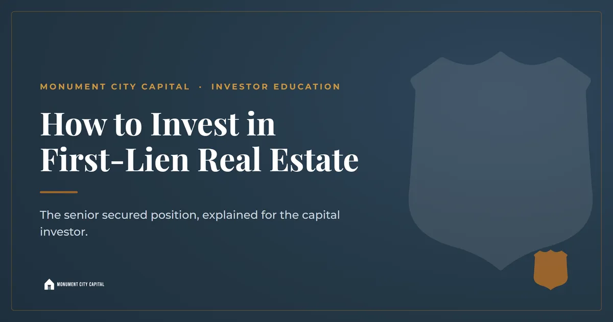 How to Invest in First-Lien Real Estate