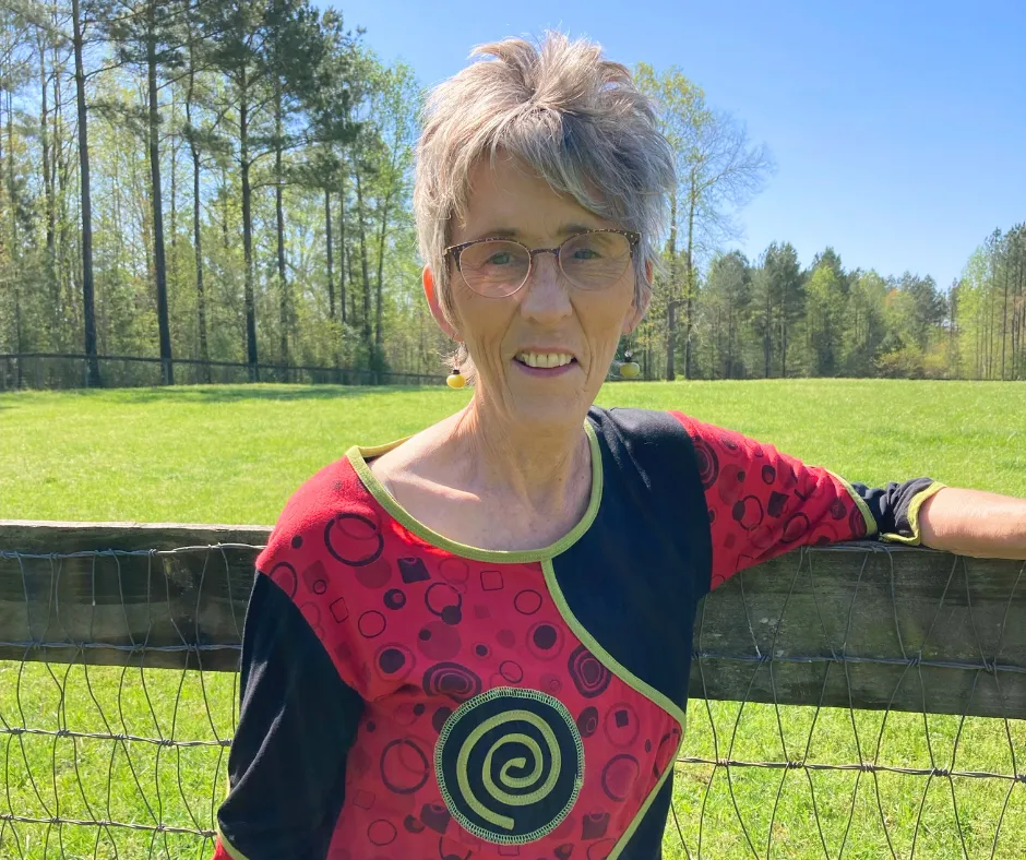 Cholena Erickson with her horse and her dog in Chapel Hill, NC