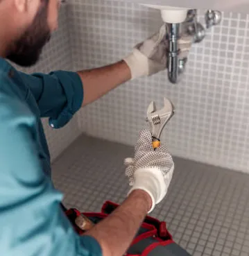 two brown faucets