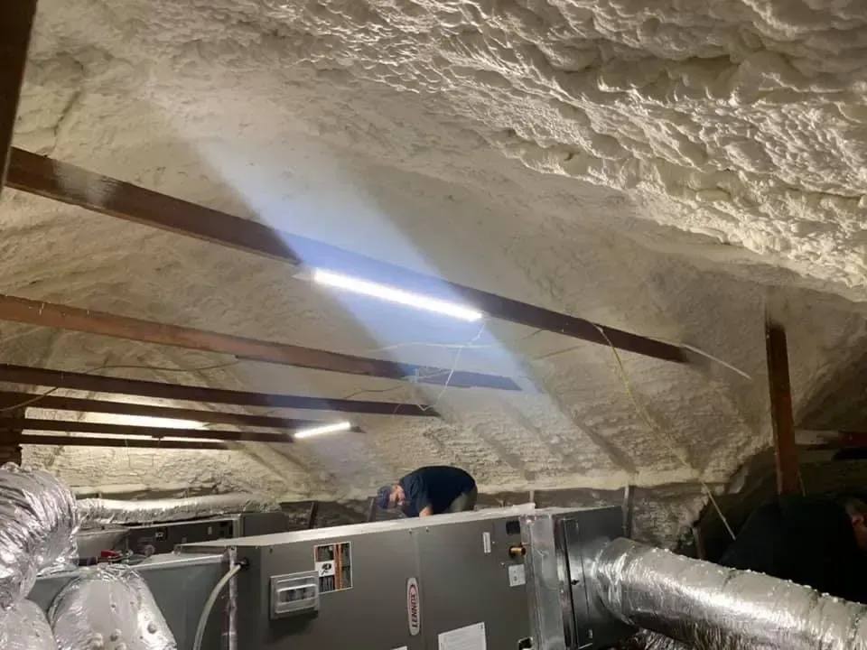 Residential Spray Foam Insulation Air and Temperature Improvement