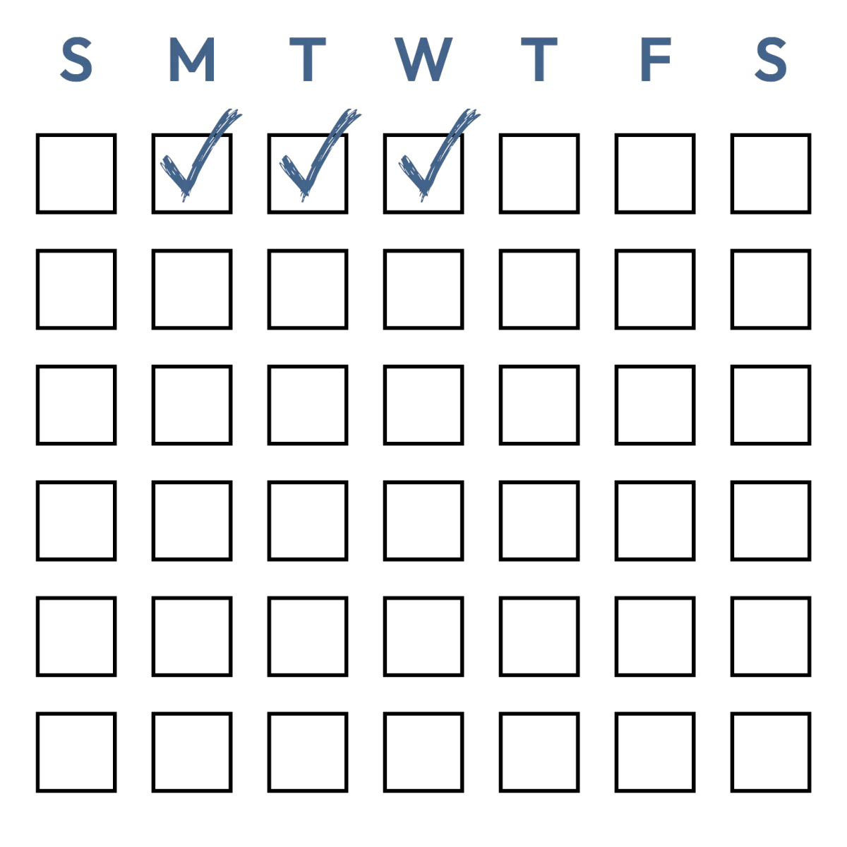 Calendar and checklist icon showing measurable tracking of a child’s mood, focus, and behavior.