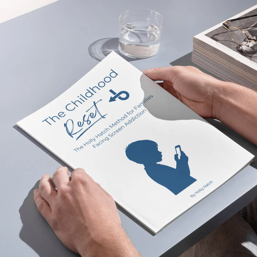 The Childhood Rest PDF cover – A screen detox guide for ADHD families by Holly Hatch.