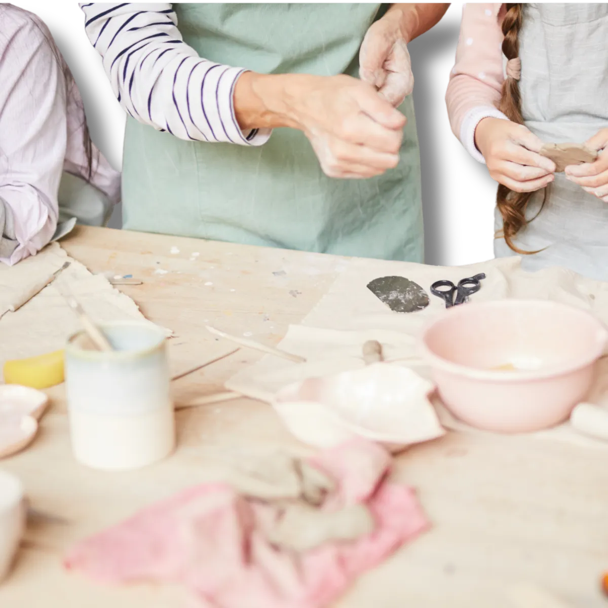 Two children happily baking or cooking together in a kitchen, representing creative family hobbies.