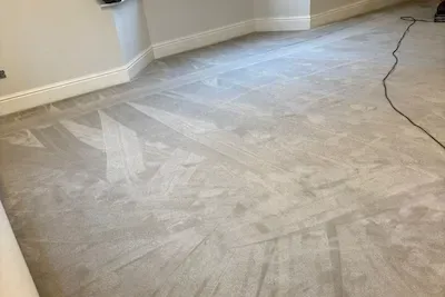 Freshly fitted cream/gray carpet