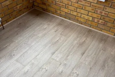 Freshly fitted laminate flooring