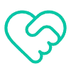 Heart-handhshake icon