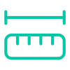 Ruler measuring icon