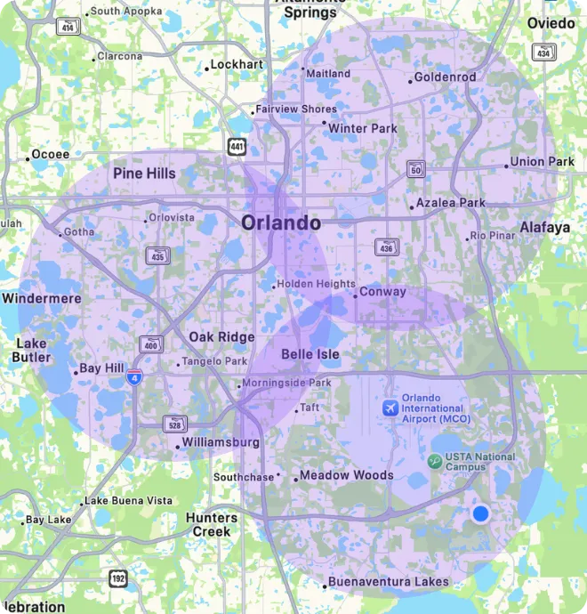 House cleaning service areas in Windermere and nearby Orlando communities