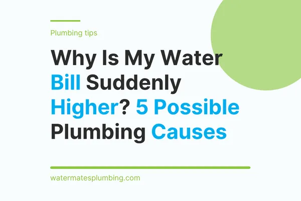 Why Is My Water Bill Suddenly Higher? 5 Possible Plumbing Causes