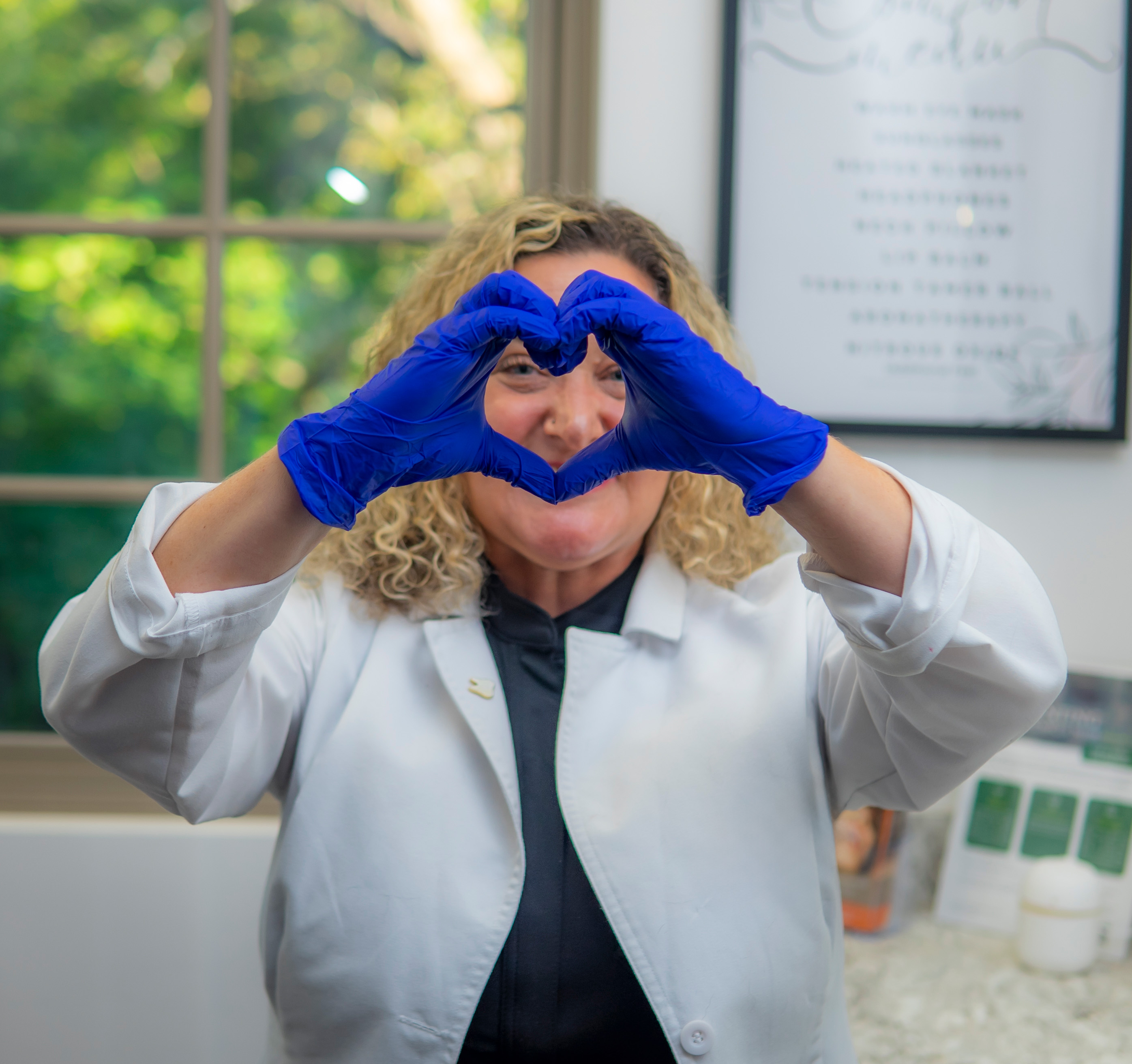 Hope with heart gloves