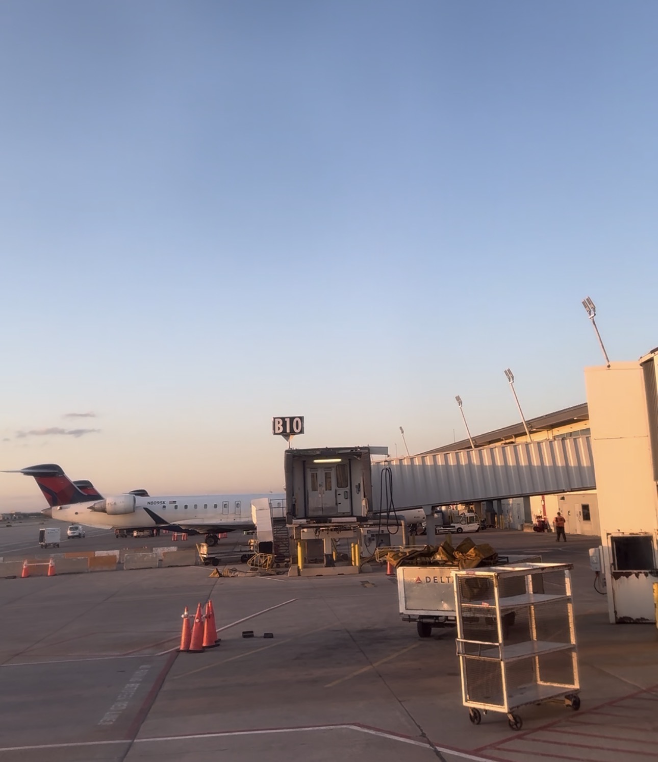 Airport photo outside airplane