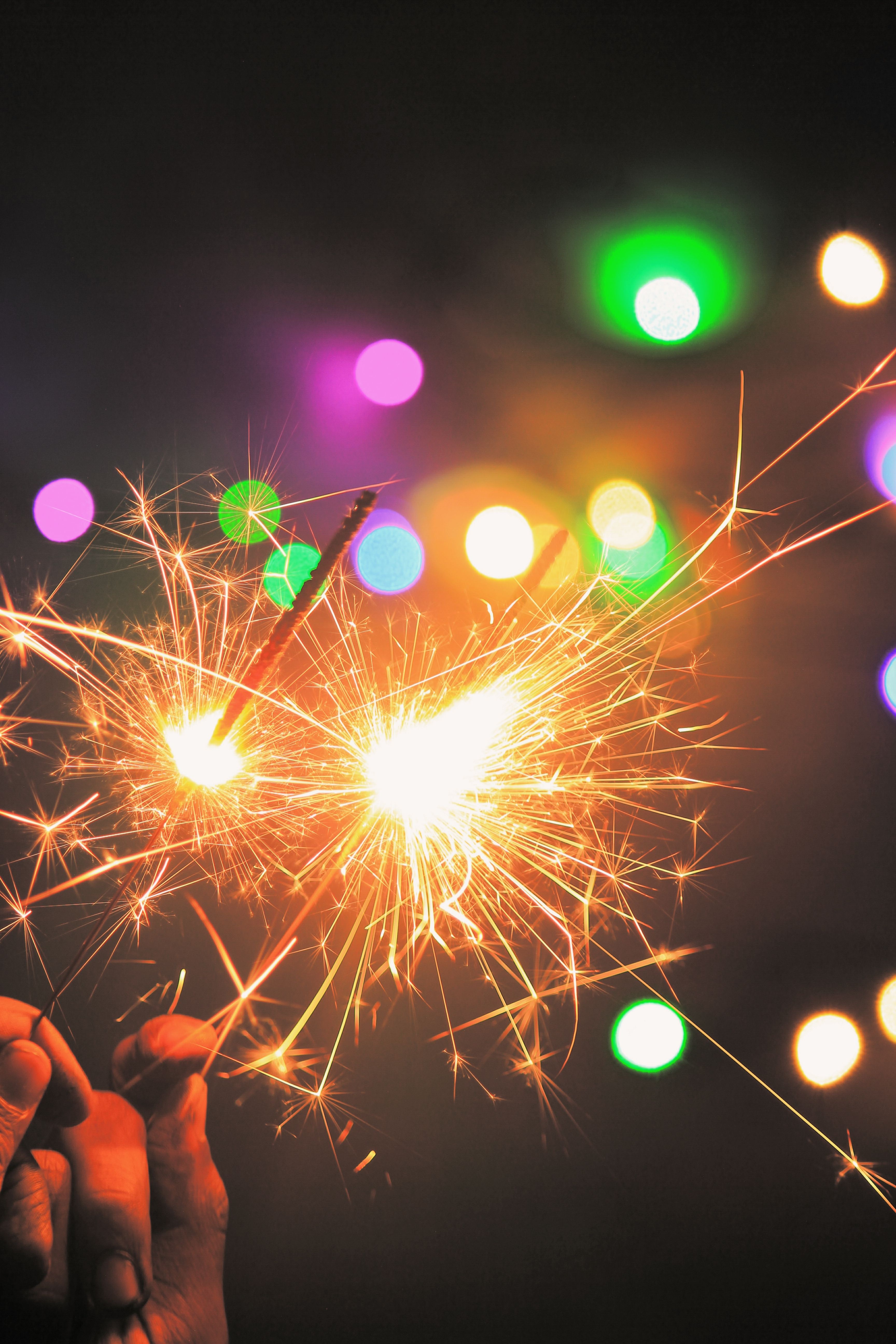 sparklers with colors