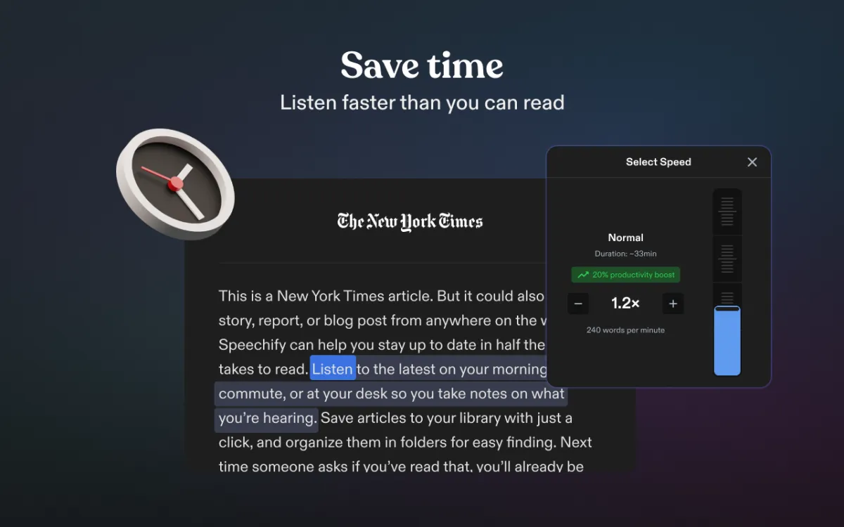 Save Time Speechify