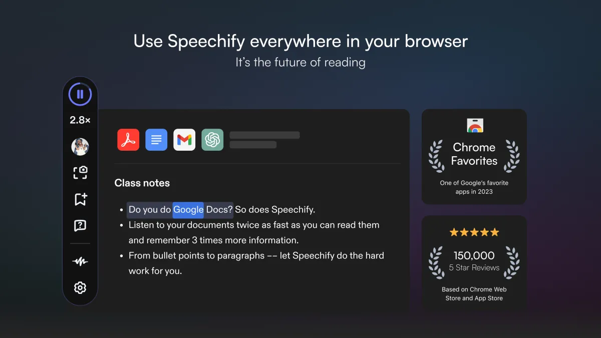 Use Speechify everywhere