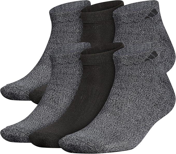 Image adidas Men's Athletic Cushioned Low Cut Socks with Arch Compression for a Secure Fit (6-Pair)