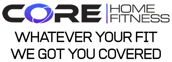 CORE Home Fitness Banner Logo Image with Whatever Your Fit We Got You Covered