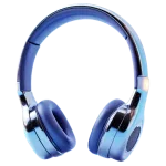 Iridescent liquid chrome icon of a headset for AOWork2Live's professional virtual assistance services.