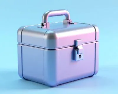 Liquid chrome toolbox icon representing the curated business tools and resources from AOWork2Live.