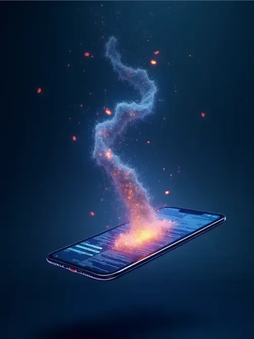 3D shield icon, centered on a dark slate blue background