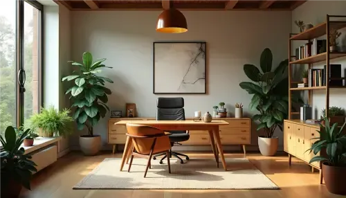 A warm and welcoming photo of a modern, rustic office reception area, inviting users to contact AOSouth.